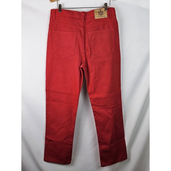 Beyond The Limit Men's Jeans Size 34 x 32 Red Straight Leg Denim Jean Pants - Picture 8 of 10